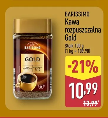 Kawa rozpuszczalna Gold Barissimo promocja w Aldi