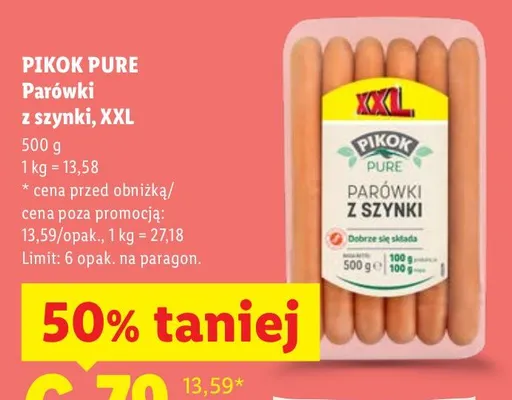Parówki z szynki, XXL promocja w Lidl