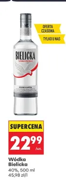 Wódka Bielicka 40% promocja w Biedronka