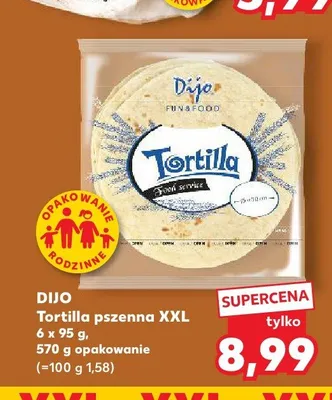 Tortilla pszenna XXL Dijo 6-pak promocja w Kaufland