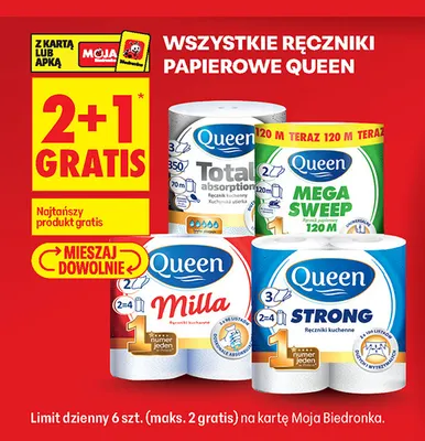 Ręcznik papierowy Mega Sweep Queen promocja w Biedronka