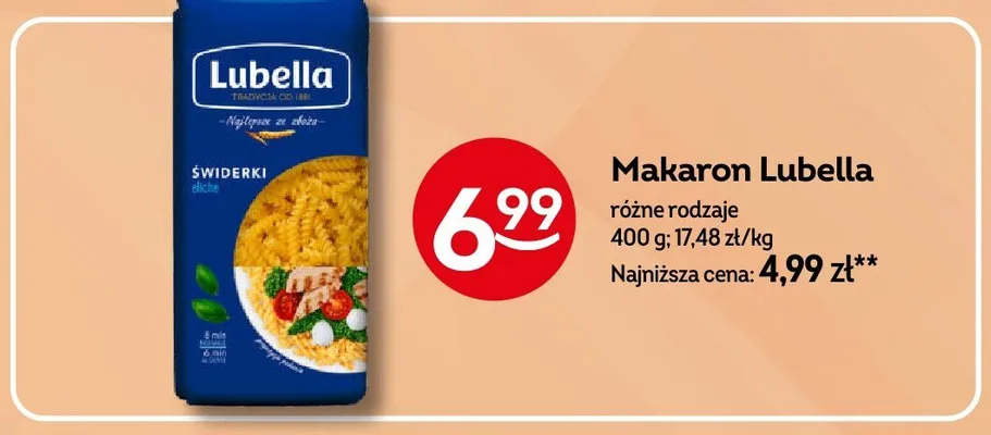 Makaron Lubella Świderki promocja w Żabka