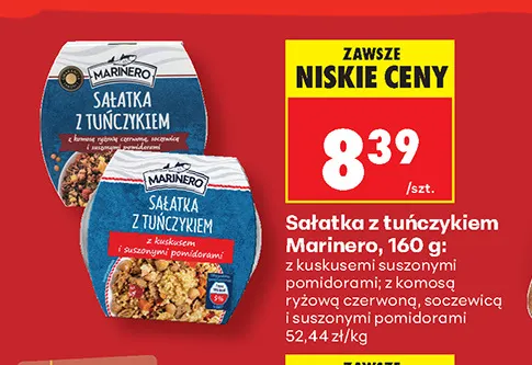 Sałatka z tuńczykiem z kuskusem i suszonymi pomidorami Marinero promocja w Biedronka