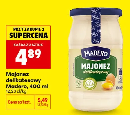 Majonez delikatesowy Madero promocja w Biedronka