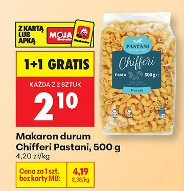 Makaron durum Chifferi Pastani 500g promocja w Biedronka