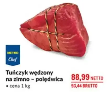 Tuńczyk wędzony na zimno - polędwica promocja w Makro