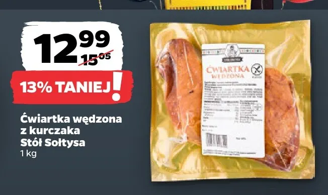 Ćwiartka wędzona z kurczaka Stół Sołtysa promocja w Netto