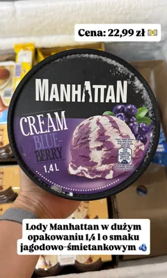 Lody Manhattan Cream Blueberry promocja w Dino