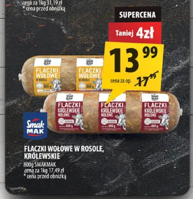 Flaczki królewskie Smakmak promocja w Arhelan