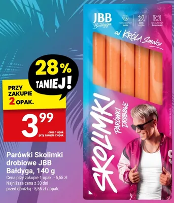 Parówki drobiowe Skolimki JBB Bałdyga promocja w Twój Market