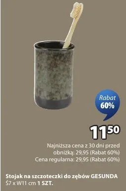 Stojak na szczoteczki do zębów GESUNDA promocja w Jysk