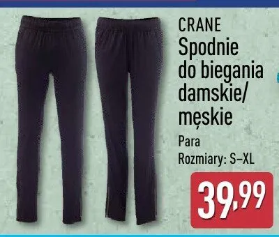 Spodnie do biegania damskie/męskie promocja w Aldi