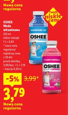 Woda witaminowa Oshee magnez + B6 promocja w Lidl
