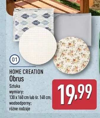 Obrus Home Creation okrągły śr. 140 cm promocja w Aldi