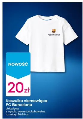 Koszulka niemowlęca FC Barcelona promocja w Pepco