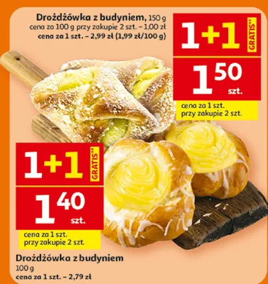 Drożdżówka z budyniem promocja w Auchan