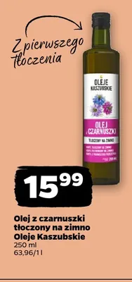 Olej z czarnuszki tłoczony na zimno Oleje Kaszubskie promocja w Netto