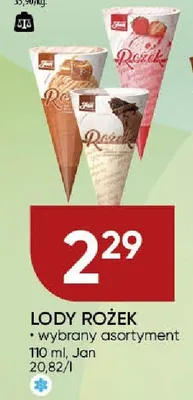 Lody rożek Jan wybrany asortyment promocja w Chata Polska