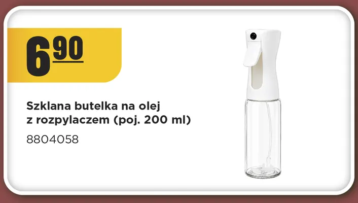 Szklana butelka na olej z rozpylaczem 200 ml promocja w MR. DIY