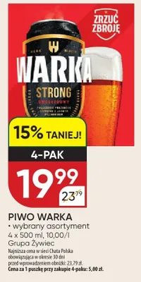 Piwo Warka Grupa Żywiec promocja w Chata Polska