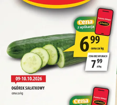 Ogórki sałatkowe promocja w Arhelan