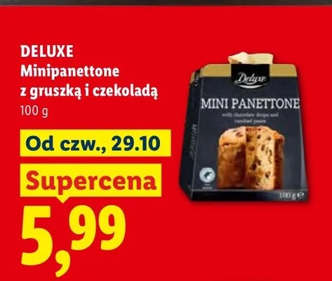 Minipanettone z gruszką i czekoladą Deluxe promocja w Lidl