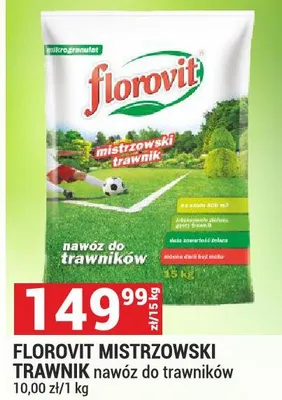 Florovit mistrzowski trawnik nawóz do trawników promocja w Merkury Market