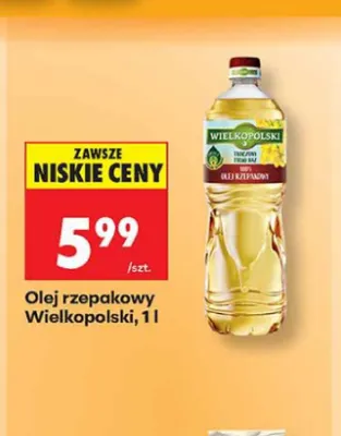 Olej rzepakowy Wielkopolski promocja w Biedronka