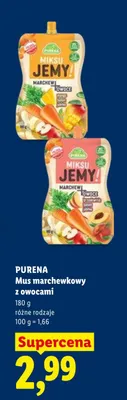 Mus marchewkowy z owocami promocja w Lidl