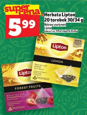 Herbata lemon i forest fruits promocja w TOPAZ