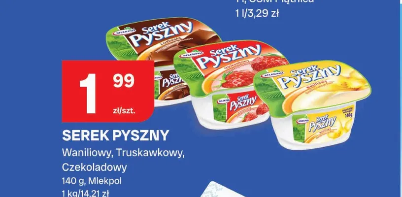 Serek Pyszny truskawkowy Mlekpol promocja w Chorten