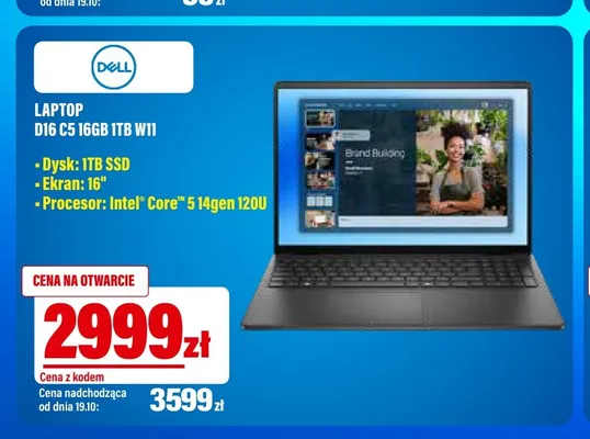 Laptop D16 C5 16GB 1TB W11 Dell promocja w RTV EURO AGD