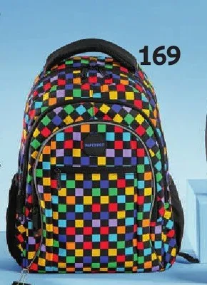 Plecak szkolny Paperdot Square Style czarno-biały promocja w Empik