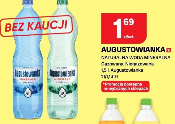 Naturalna woda mineralna Gazowana, Niegazowana promocja w Chorten