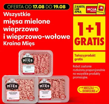 Mięsa mielone wieprzowe i wieprzowo-wołowe Kraina Mięs promocja w Biedronka