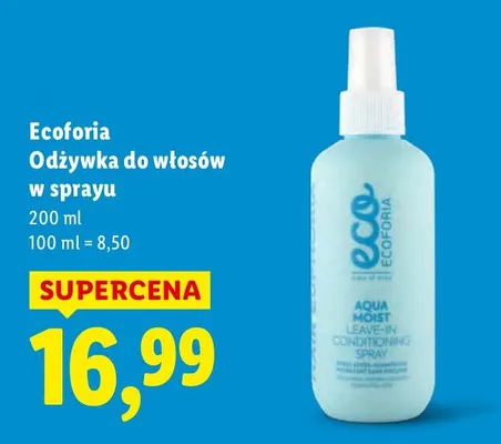Odżywka do włosów w sprayu Ecoforia promocja w Lidl
