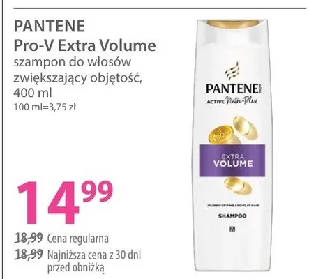 Szampon do włosów zwiększający objętość Pro-V Extra Volume promocja w Hebe