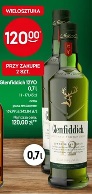 Whisky Glenfiddich 12 YO promocja w Żabka