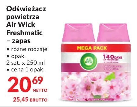 Odświeżacz powietrza Air Wick Freshmatic – zapas promocja w Makro
