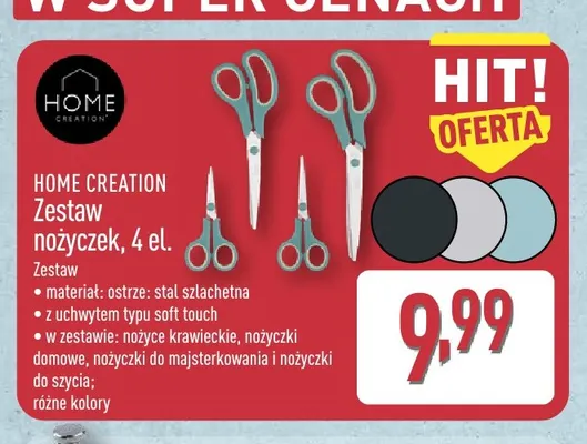 Zestaw nożyczek 4 el. Home Creation promocja w Aldi