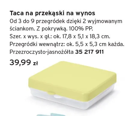 Taca na przekąski na wynos promocja w Tchibo