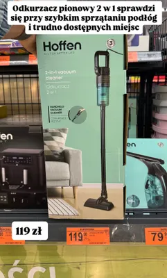 Odkurzacz pionowy 2 w 1 promocja w Biedronka