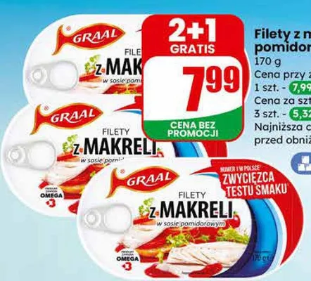 Filety z makreli w sosie pomidorowym  promocja w Dino
