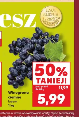 Winogrona ciemne promocja w Kaufland