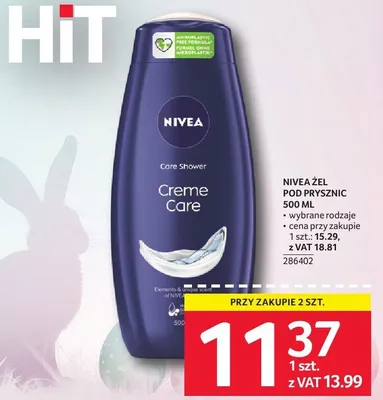 Żel pod prysznic NIVEA Creme Care 500 ml promocja w Selgros