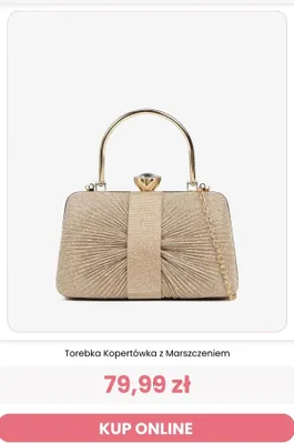 Torebka Kopertówka z Marszczeniem Renee promocja w Renee