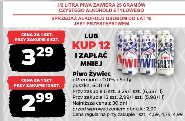 Piwo Żywiec Salty promocja w Netto