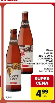 Piwo Amber Złote Lwy promocja w Carrefour Market