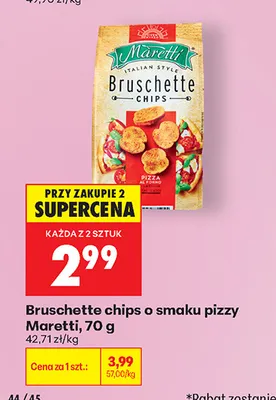 Bruschette chips o smaku pizzy Maretti promocja w Biedronka
