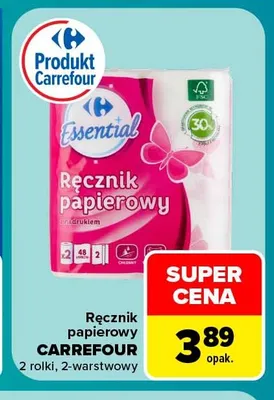 Ręcznik papierowy Carrefour 2-pak promocja w Carrefour Market